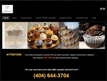 Tablet Screenshot of millionairecupcakes.com